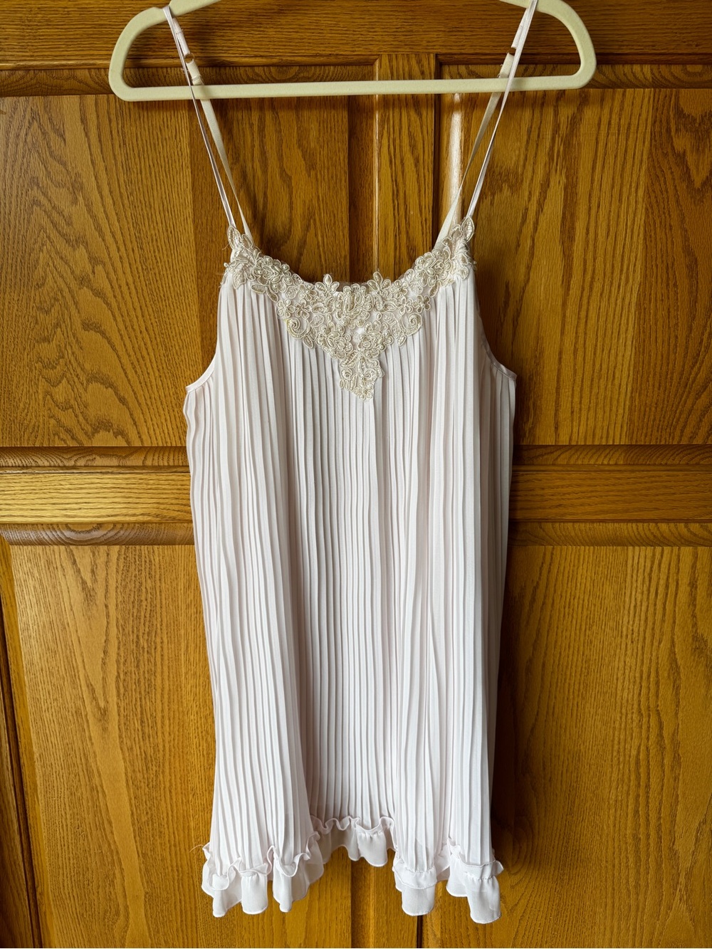 Linea Donatella Pale Pink Pleated Chiffon Chemise